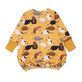 Long-sleeved dress made of cotton (organic)